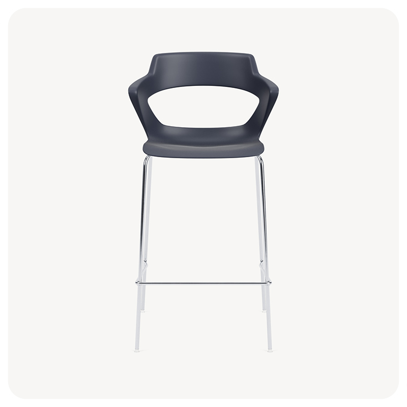 bar stool on a 4-leg base product on a clean light gray background