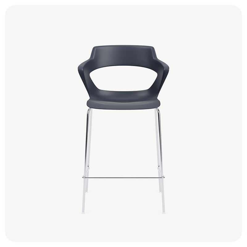 counter stool on a 4-leg base product on a clean light gray background