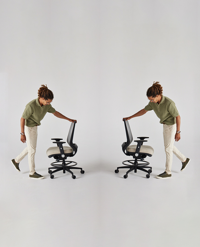 Image showcasing multiple views of the 4UP chair
