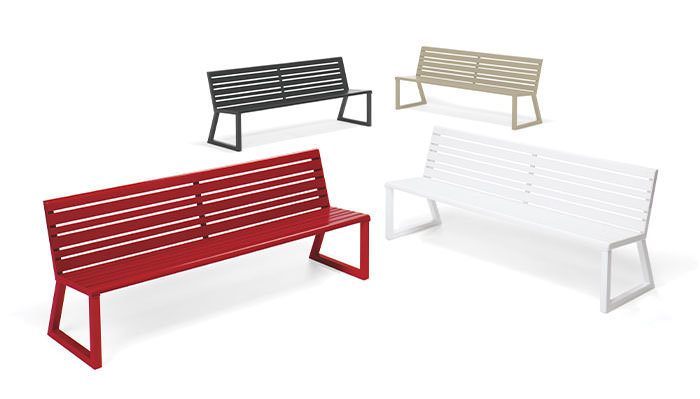 Benches with backrests