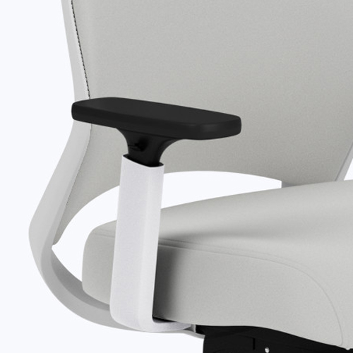 White adjustable arms with optional add-ons