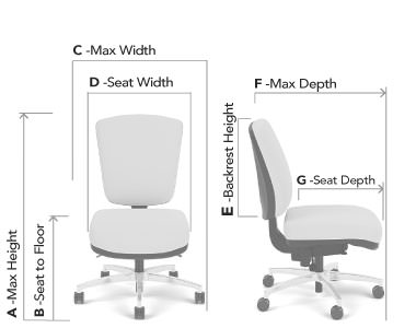 Chair with an advanced ergo synchro control mechanism with a seat depth adjustment #5C-12SS