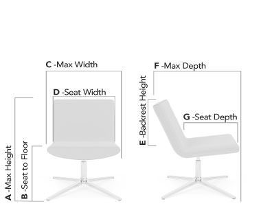 Chair with a 4-leg base #945-33POL, #945-33BLK