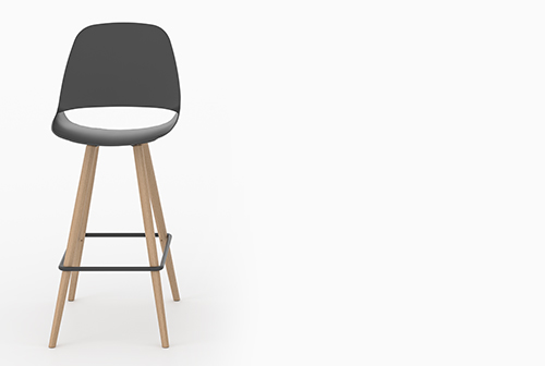4-leg wood base bar stool #645