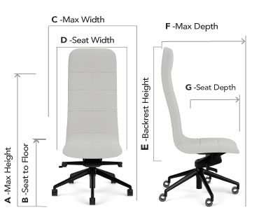 Chair with a dynamic knee tilt (#42C)