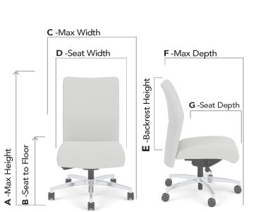Chair with a  body balance + seat depth (#74C-12SS)