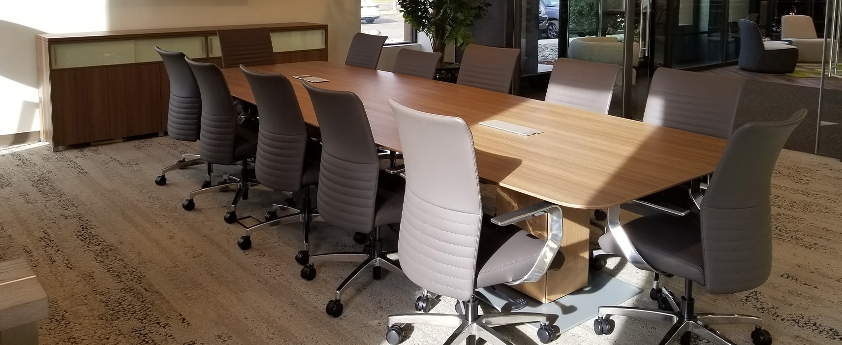 Conference chairs with parallel stitch. (Photo: Western Contract)