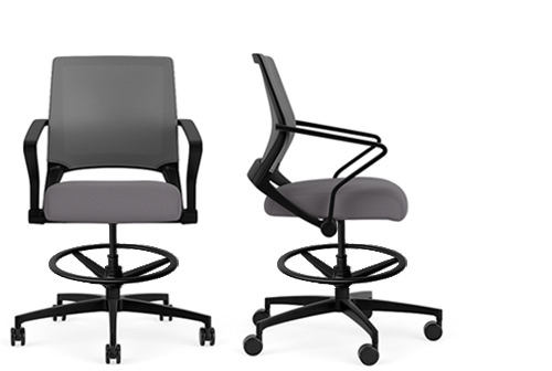 Sit-to-Stand light task chair with telescoping gaslift. #352-11TDR