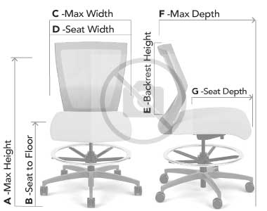 Telescoping sit-to-stand chair (#971-35C-11TDR)