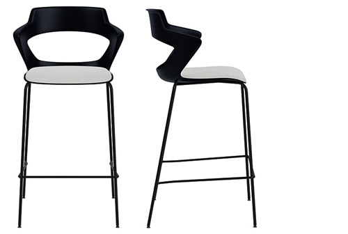 4-leg bar-height stool with soft seat. #751-7US