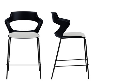 4-leg counter-height stool with soft seat. #752-7US