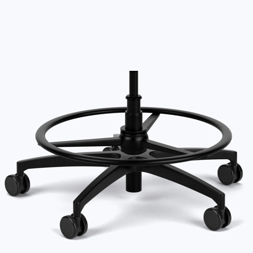 Sit-to-stand telescoping gaslift with a footrest #11TDR