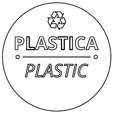 Plastic label.