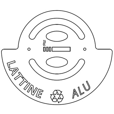 Aluminum label.