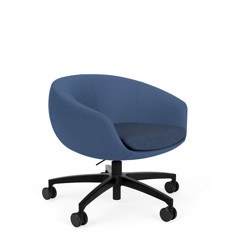 Via Seating, Orbit is a classic, round form elevated by Via’s motion-lounge experience. Enjoy its 360 swivel or rock &