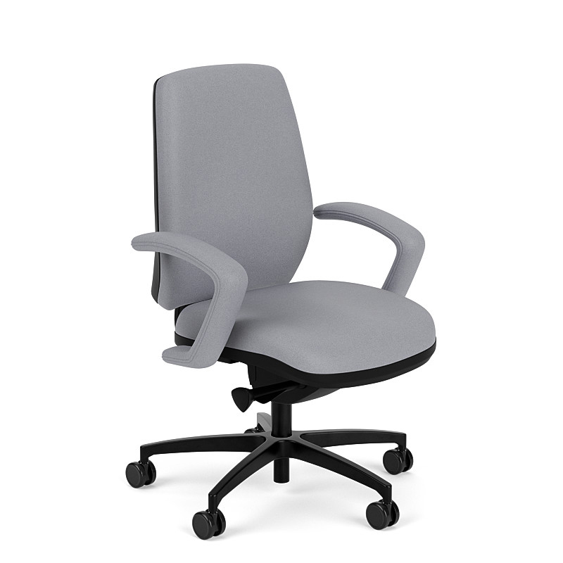 Via Seating, Riva is an intensive, hardworking, task seating series. It has mesh & upholstered back options as well as 3 seat