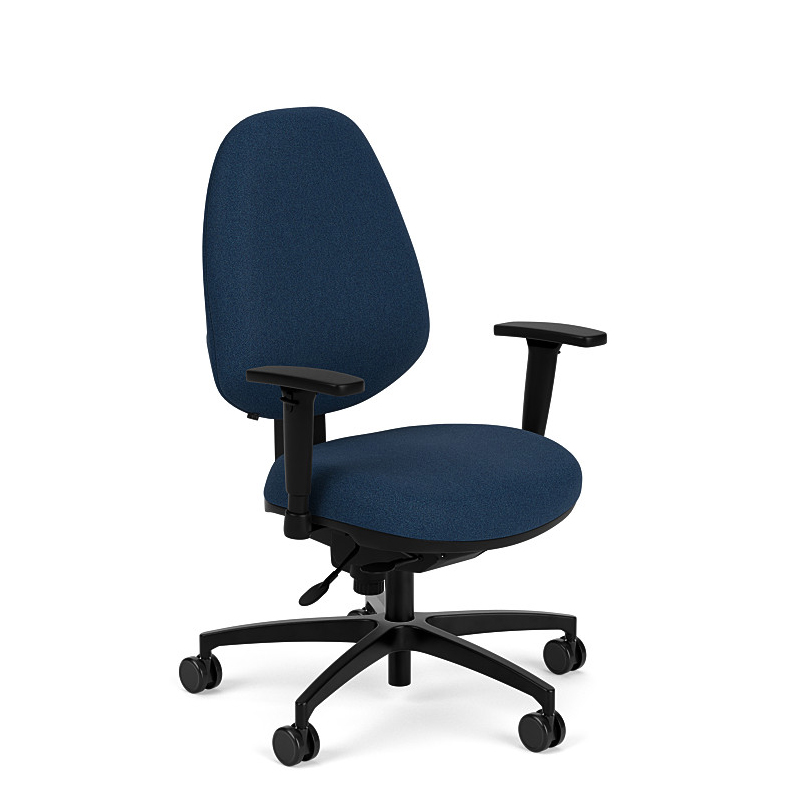 Via Seating, Terra is an economic and ergonomic task series. It offers 5 seat sizes—petite (AA) to large (C)—and a